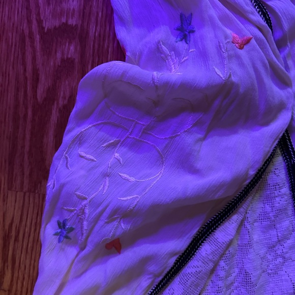 Free People Floral Embroidered Women's Top - Cream M - Picture 6 of 6